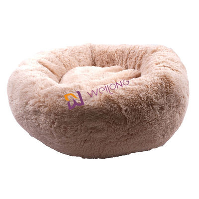 Doughnut γύρω από να ηρεμήσει αντι ανησυχίας κρεβατιών σκυλιών βελούδου το άνετο μαλακό κρεβάτι της Pet πολυτέλειας