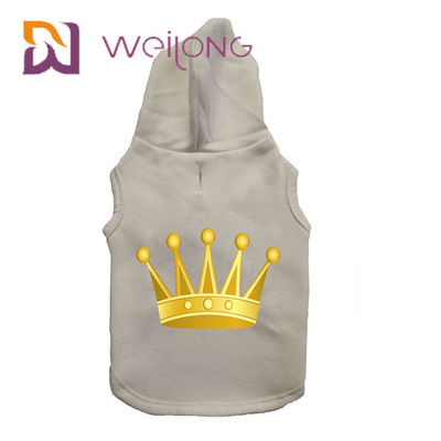 Εξατομικεύσιμα σχέδια CVC σκυλί Hoodie βαμβακιού με τη λαστιχένια τυπωμένη ύλη
