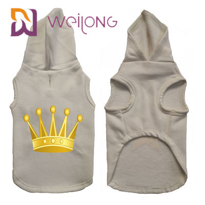 Εξατομικεύσιμα σχέδια CVC σκυλί Hoodie βαμβακιού με τη λαστιχένια τυπωμένη ύλη