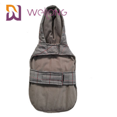 Βουρτσισμένος ο Houndstooth χειμώνας Hoodies σκυλιών συνήθειας πλεκτών κρατά το θερμό κουτάβι Hoodie BSCI