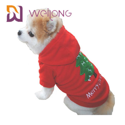 Κεντήστε το πολικό δέρας Pet HOODIE για το δέρας Hoodie σκυλιών Χριστουγέννων