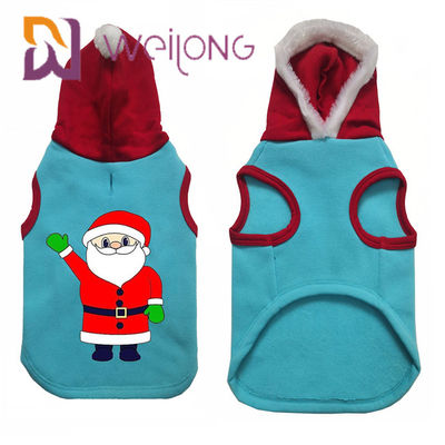 CVC πουλόβερ Hoodie σκυλιών γατών Χριστουγέννων ενδυμάτων της χειμερινής Pet Hoodie δεράτων με Άγιο Βασίλη
