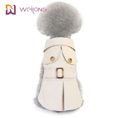 Καμβάς Pet Windbreaker βαμβακιού καρό χειμερινής ένδυσης γατών σκόνης ανοίγματος κουμπιών για τα σκυλιά