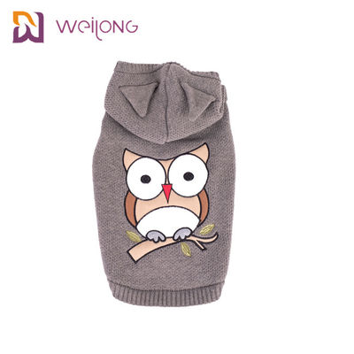Το ακρυλικό σκυλί Hoodie υφασμάτων που κεντιέται πλέκει πλεκτό άλτη γατών της Pet τον πουλόβερ