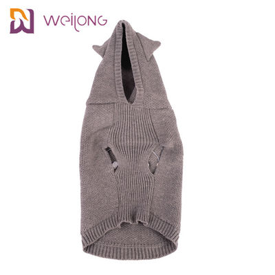 Το ακρυλικό σκυλί Hoodie υφασμάτων που κεντιέται πλέκει πλεκτό άλτη γατών της Pet τον πουλόβερ