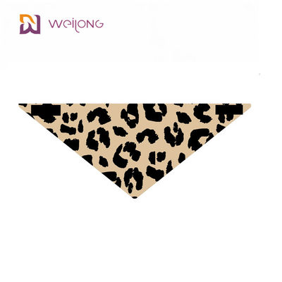 Πολυ Poplin λεοπαρδάλεων τυπωμένων υλών της Pet Bandana μικρό σκυλί Bandanas εκτύπωσης προσαρμογής ψηφιακό