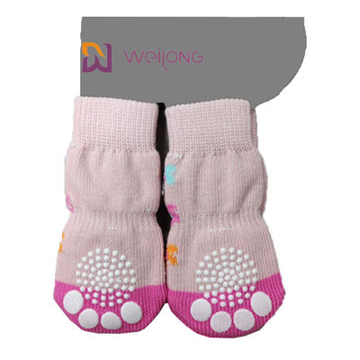 Η Pet αντιολισθητική πλέκει τις κάλτσες Socks&amp;Cat σκυλιών με το λαστιχένιο προστάτη ποδιών ενίσχυσης
