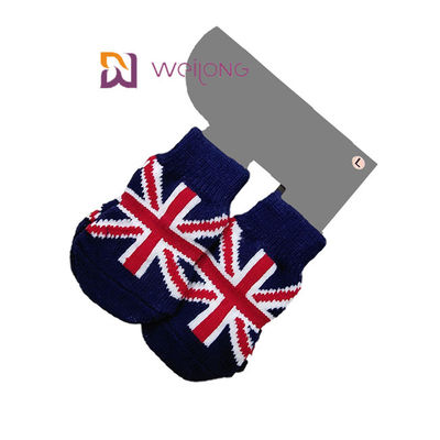 Προσαρμοσμένο σκυλιών βαμβάκι 5% Spandex του Union Jack 95% σχεδίων καλτσών πλέκοντας